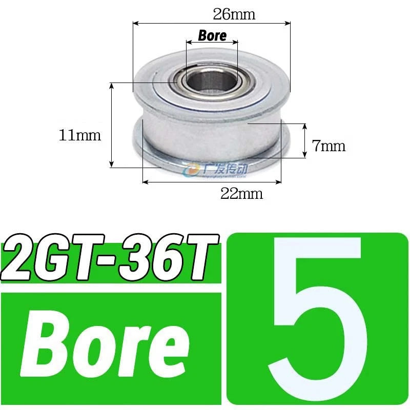 GT2 Timing Belt Pulley 16-100 Teeth 6-10mm Teeth Width Bore 3mm-25mm For 3D