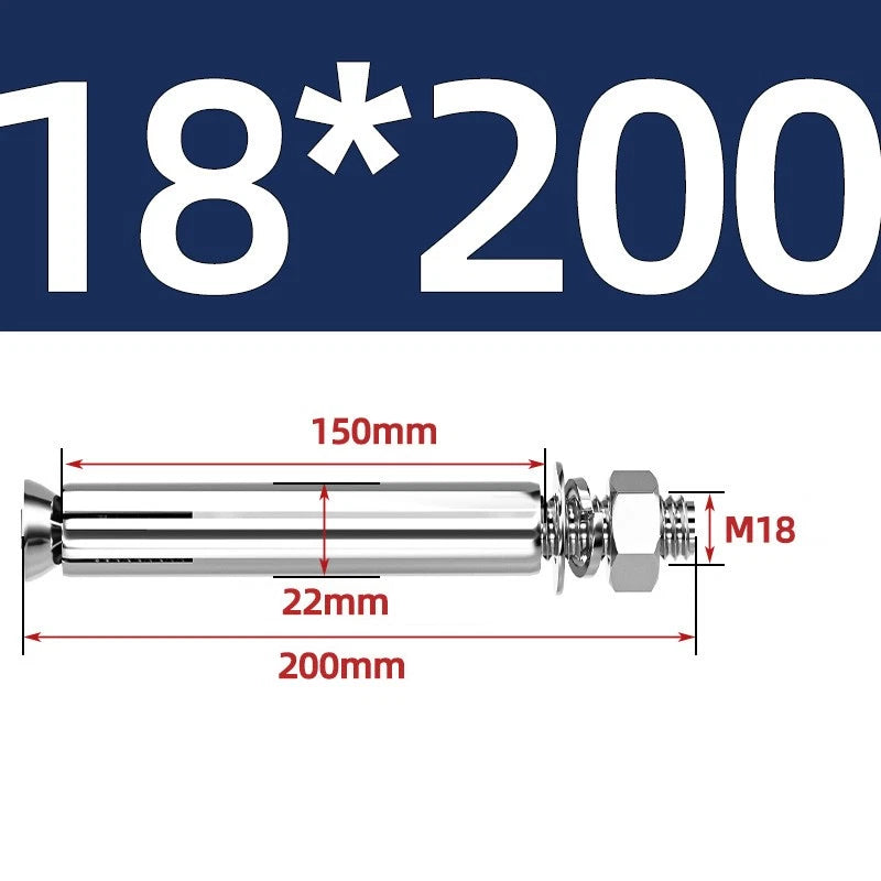 M6-M20 Stainless Steel Concrete Expansion Anchor Bolts – Extra Long