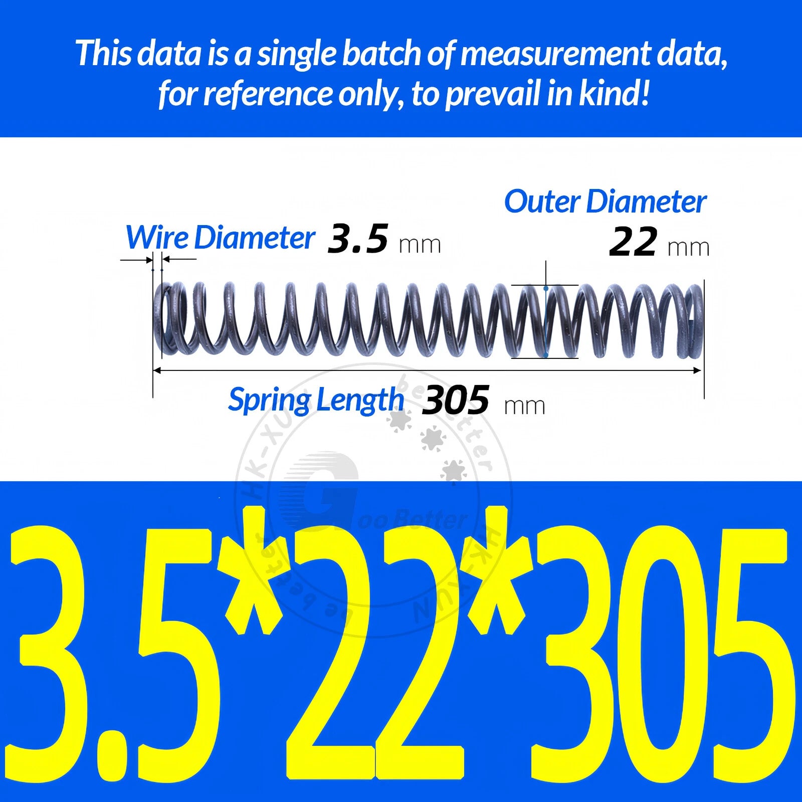 Length 305mm Compression Spring Pressure Springs OD 3-60mm Wire Dia 0.3mm-6.0mm