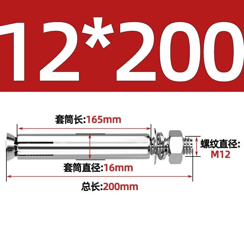 Stainless Steel Expansion Anchor Bolts for Concrete & Masonry — M6 to M20