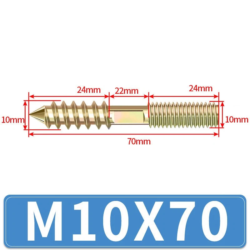 Galvanized Double-Ended Threaded Studs M4 M5 M6 M8 M10, Fully & Half Thread