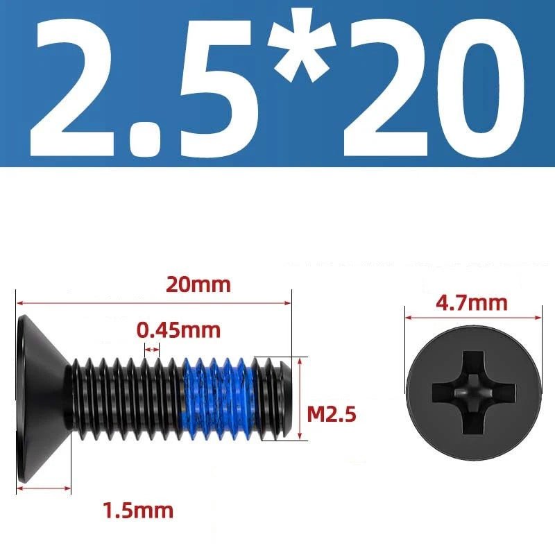 M1.2–M6 Phillips Flat Head Machine Screws | Carbon Steel | Black & Nickel Plated - HomeDIYer