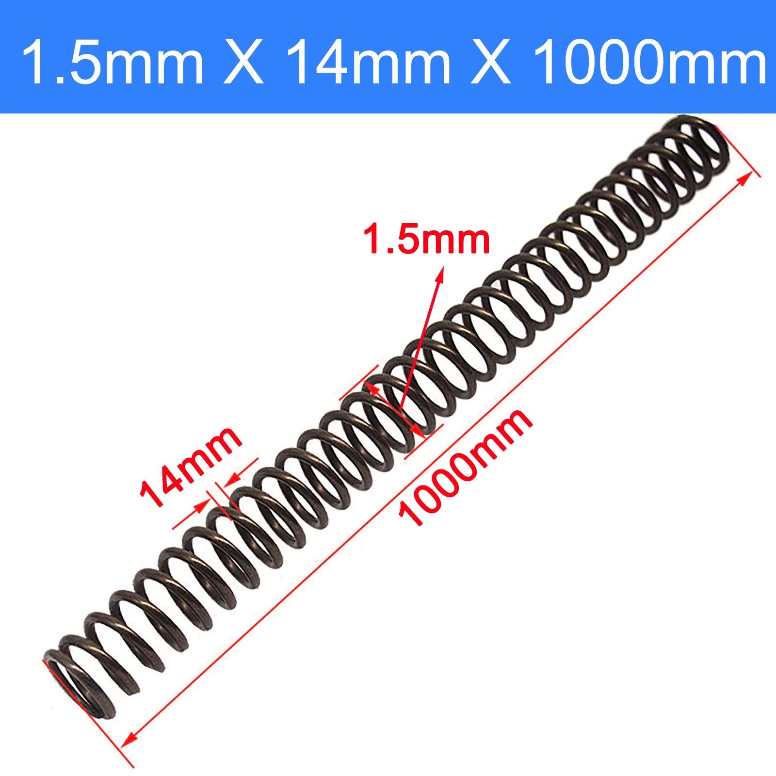 1M Compression Spring Spring Steel Extra Long Pressure Coil Wire Dia 0.3mm-4.5mm