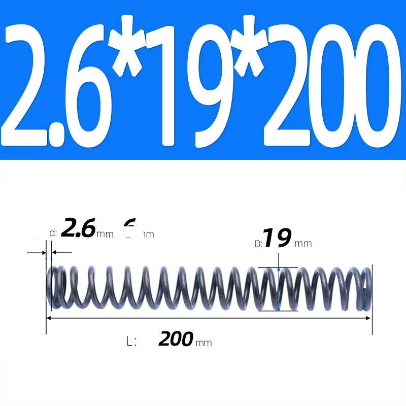 200mm Length Stainless Steel Compression Spring 2 - 4mm Pressure/ Coil Springs