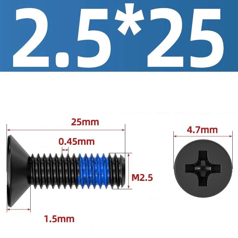 M1.2–M6 Phillips Flat Head Machine Screws | Carbon Steel | Black & Nickel Plated - HomeDIYer