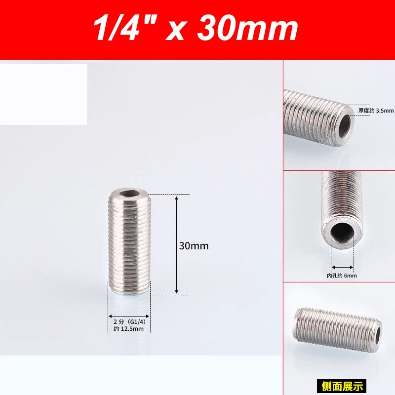 A2 Stainless Steel Male Threaded Rod Connector Stud — Pipe Fitting Bar