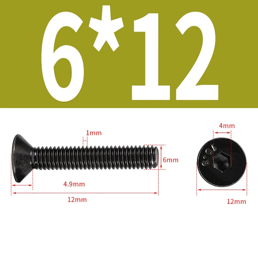 M2-M6 Countersunk Socket Head Cap Screws – Grade 10.9 Alloy Steel