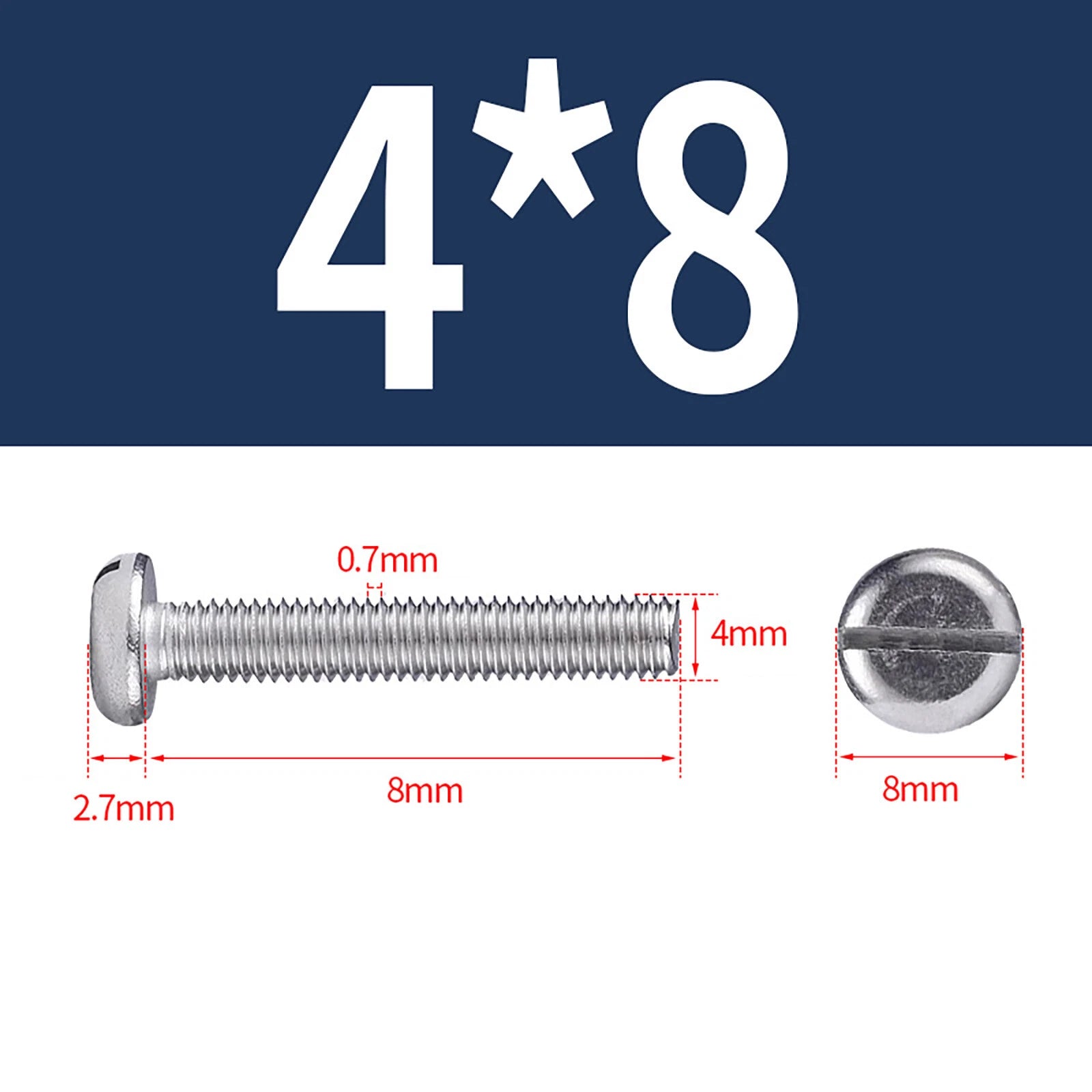 M1.6 to M10 Slotted Cheese Head Machine Screws | A2 Stainless Steel DIN 84