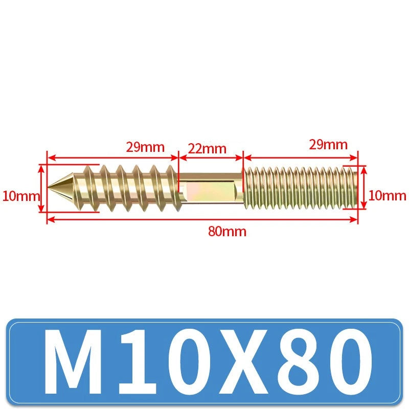 Galvanized Double-Ended Threaded Studs M4 M5 M6 M8 M10, Fully & Half Thread