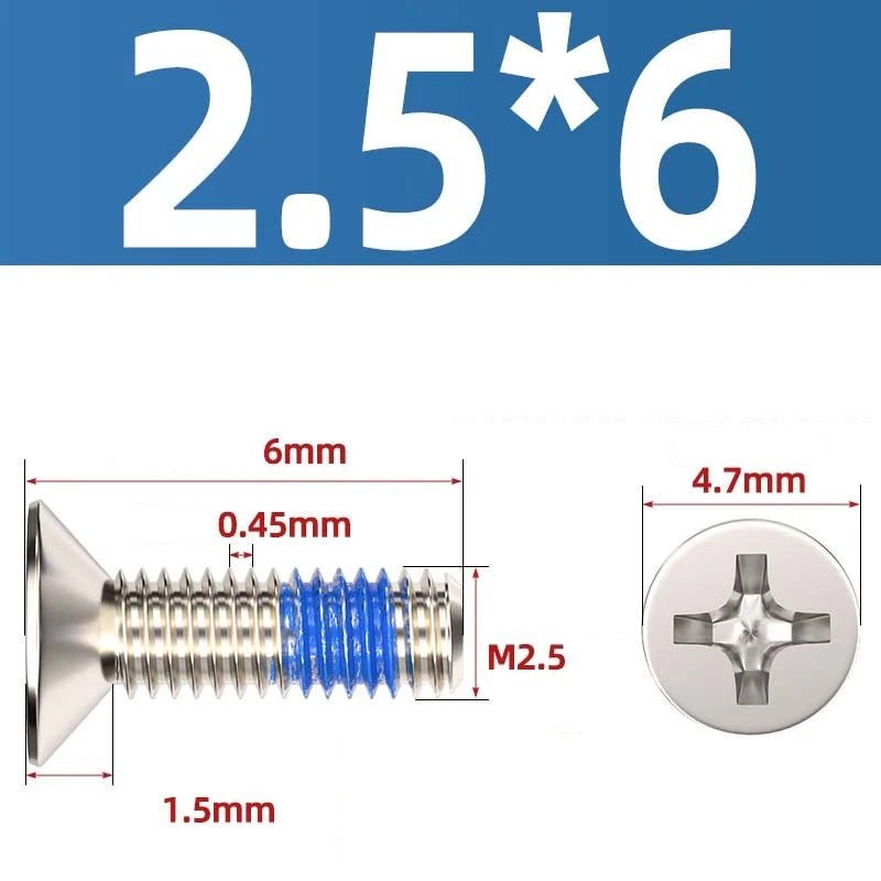 M1.2–M6 Phillips Flat Head Machine Screws | Carbon Steel | Black & Nickel Plated - HomeDIYer