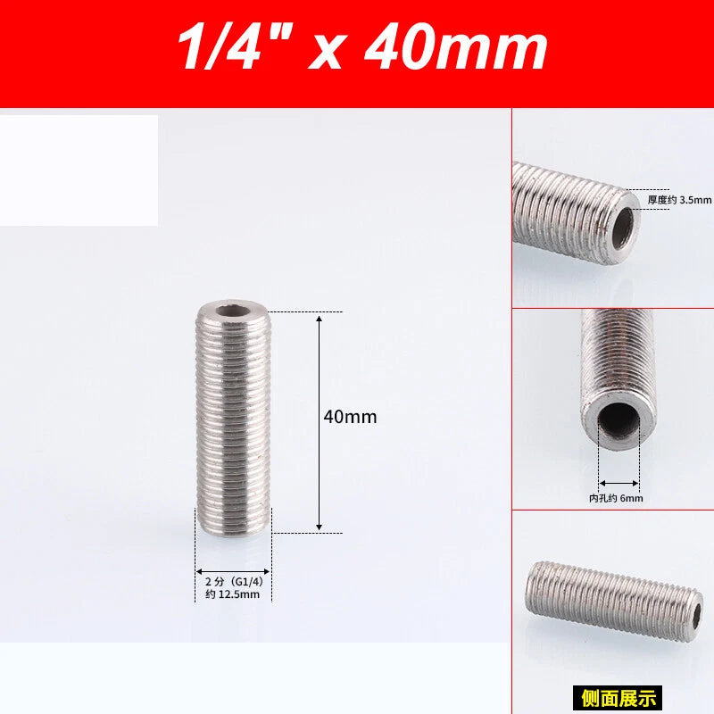 A2 Stainless Steel Male Threaded Rod Connector Stud — Pipe Fitting Bar