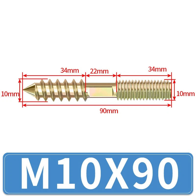 Galvanized Double-Ended Threaded Studs M4 M5 M6 M8 M10, Fully & Half Thread