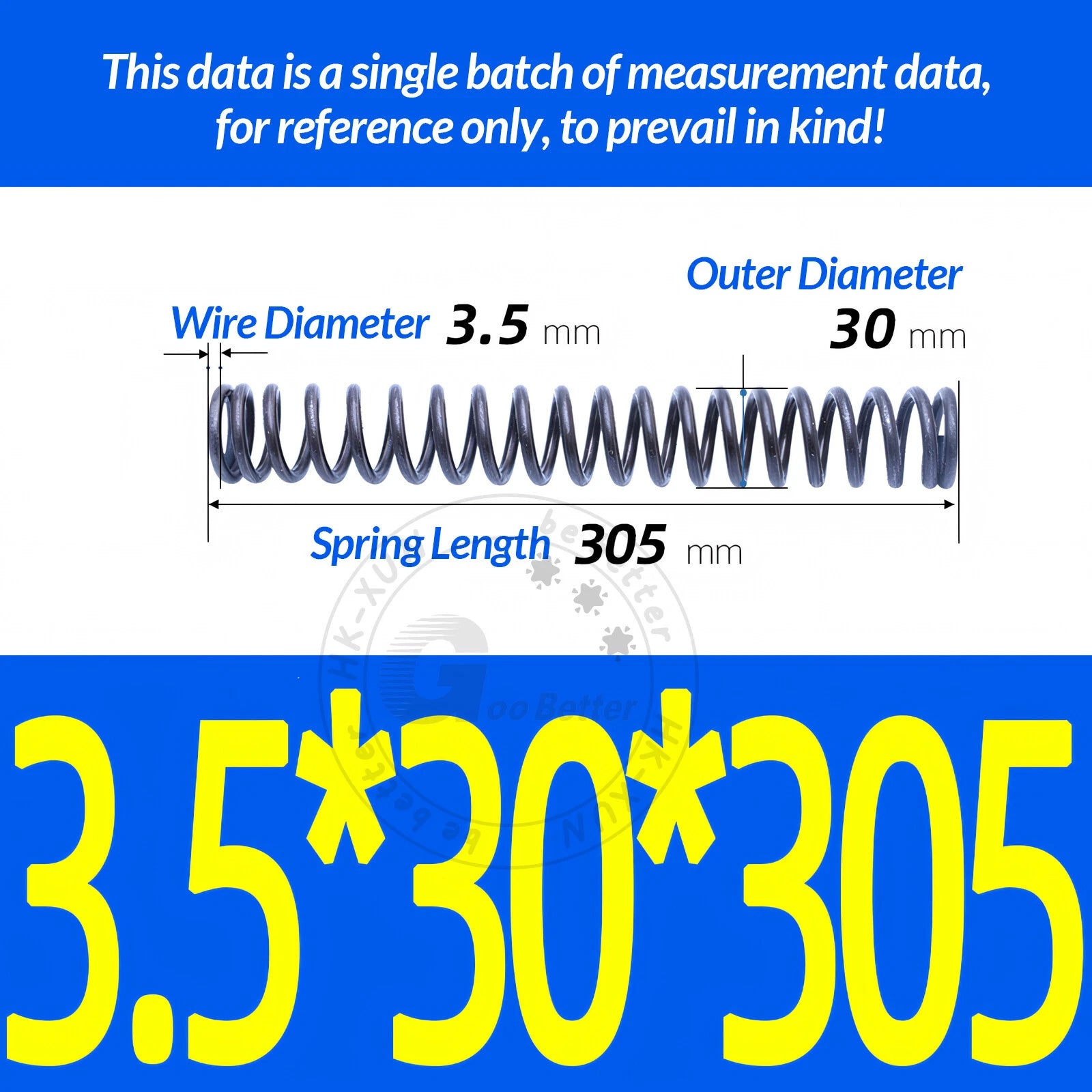 Length 305mm Compression Spring Pressure Springs OD 3-60mm Wire Dia 0.3mm-6.0mm