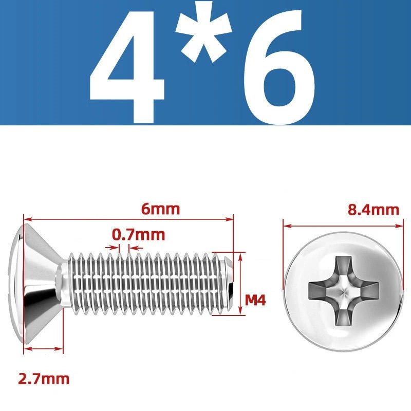Phillips Oval Head Machine Screws Stainless Steel — M1.6 to M10, All Sizes - HomeDIYer