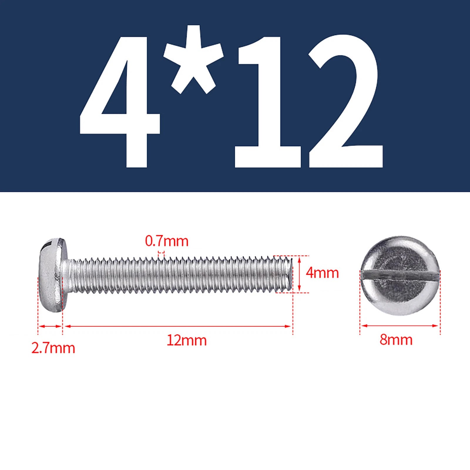 M1.6 to M10 Slotted Cheese Head Machine Screws | A2 Stainless Steel DIN 84