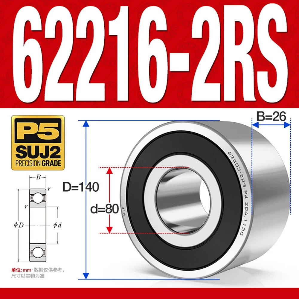 Thickening Deep Groove Ball Bearings 62200 62201 62202 62203 62204-62217 ZZ-RS
