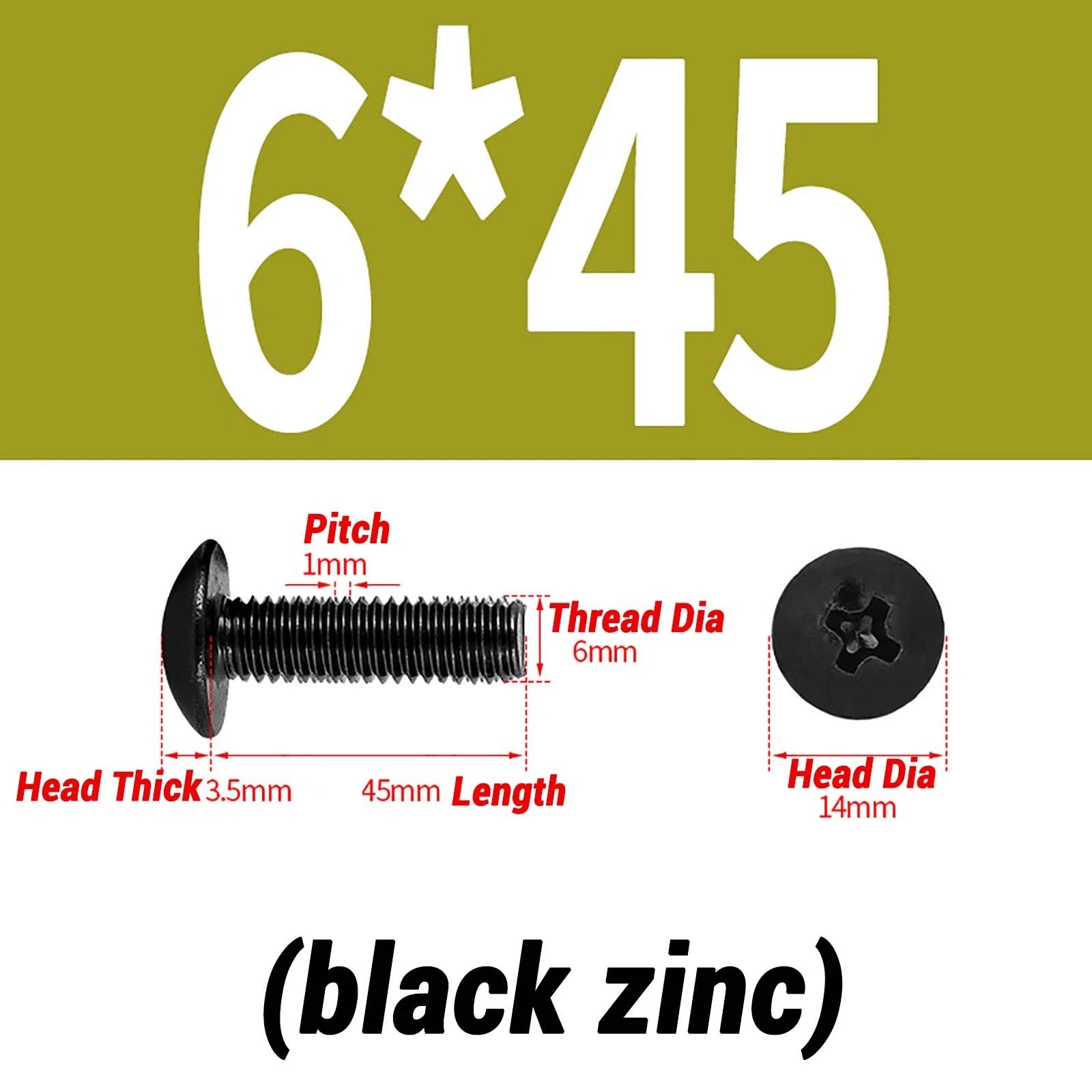 M2–M6 Pan Head Self‑Tapping Sheet Metal Screws – Black Oxide Carbon Steel