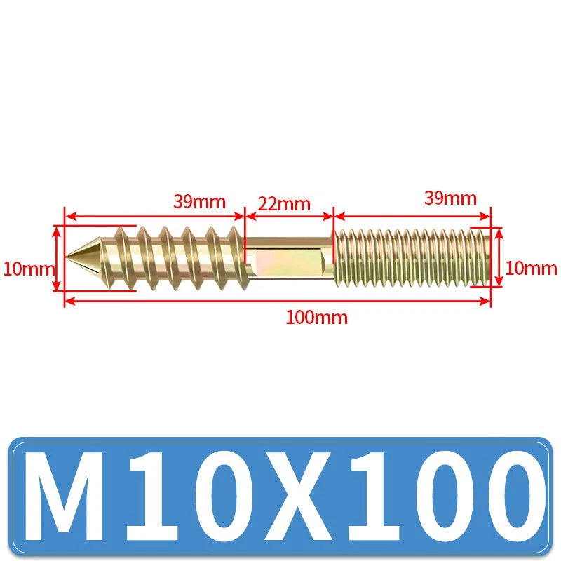 Galvanized Double-Ended Threaded Studs M4 M5 M6 M8 M10, Fully & Half Thread