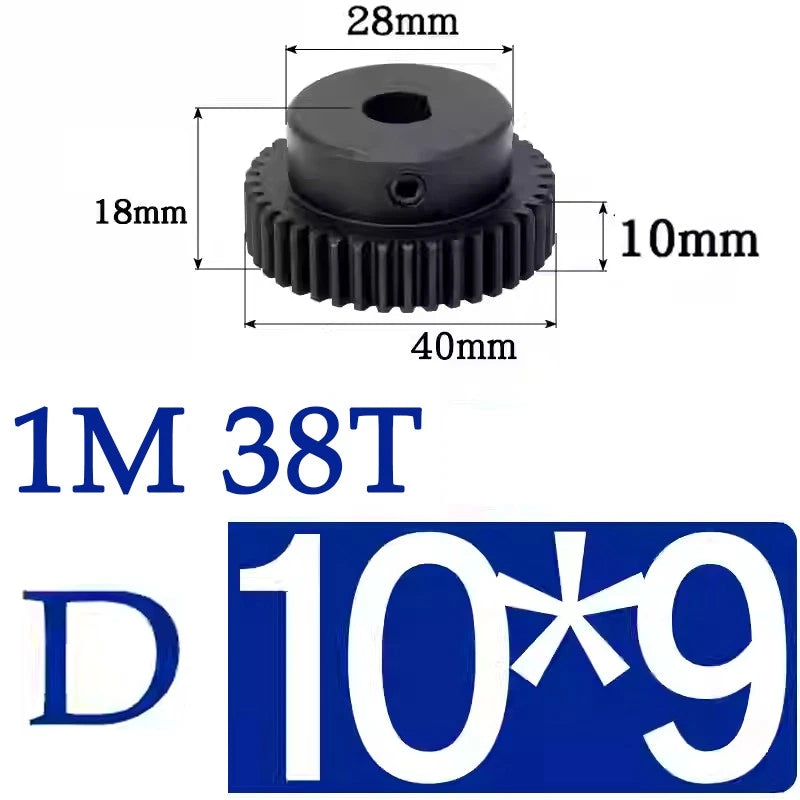 Spur Gears 1 Mod Transmission Gear With Step 45# Steel Pinion Motor Gear 30T~44T