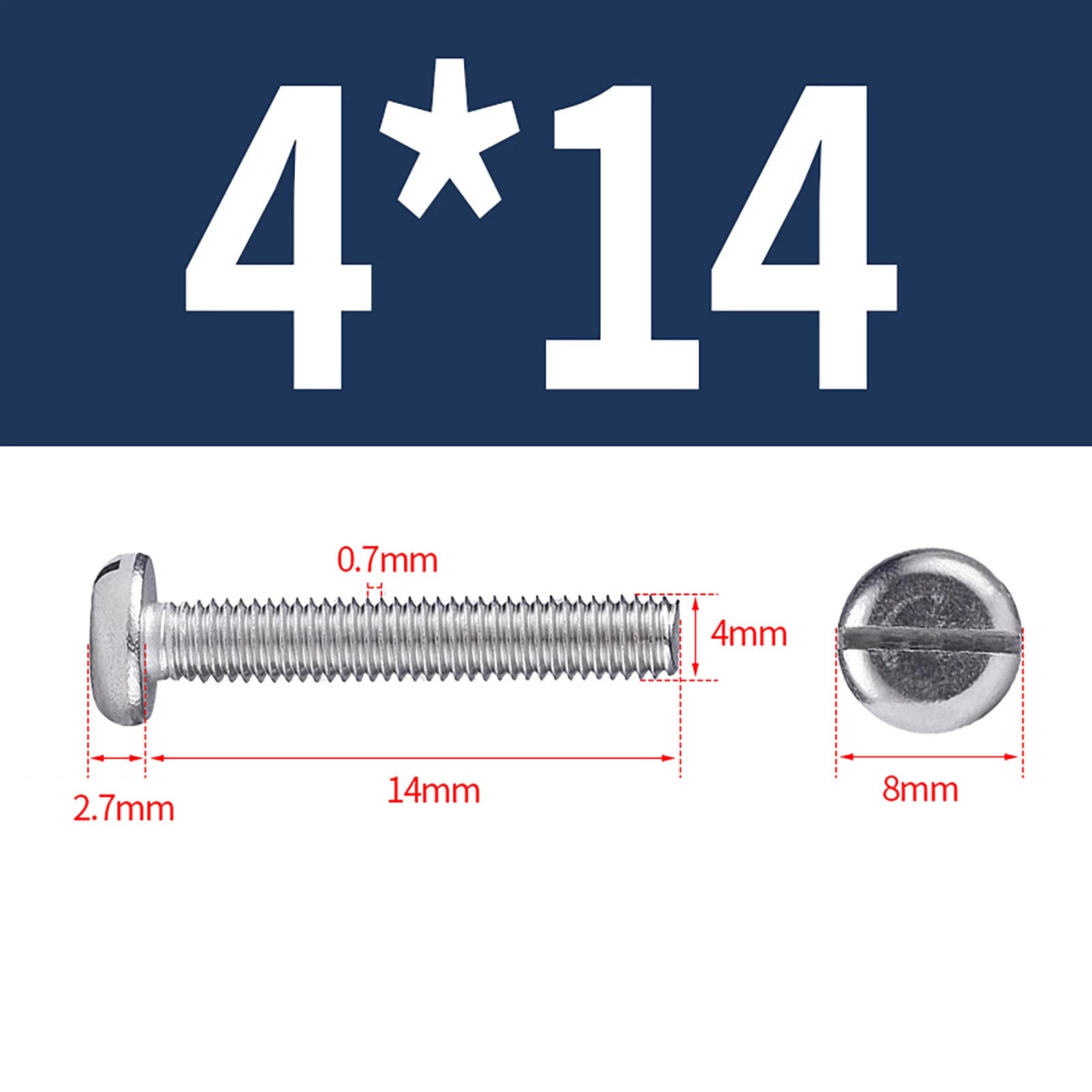 M1.6 to M10 Slotted Cheese Head Machine Screws | A2 Stainless Steel DIN 84