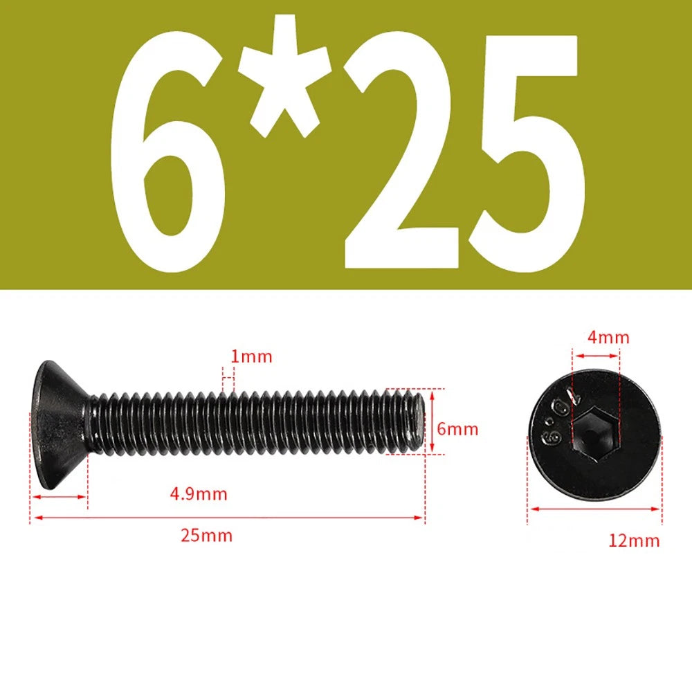 M2-M6 Countersunk Socket Head Cap Screws – Grade 10.9 Alloy Steel