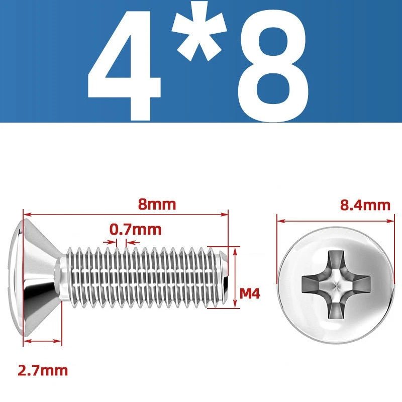 Phillips Oval Head Machine Screws Stainless Steel — M1.6 to M10, All Sizes - HomeDIYer