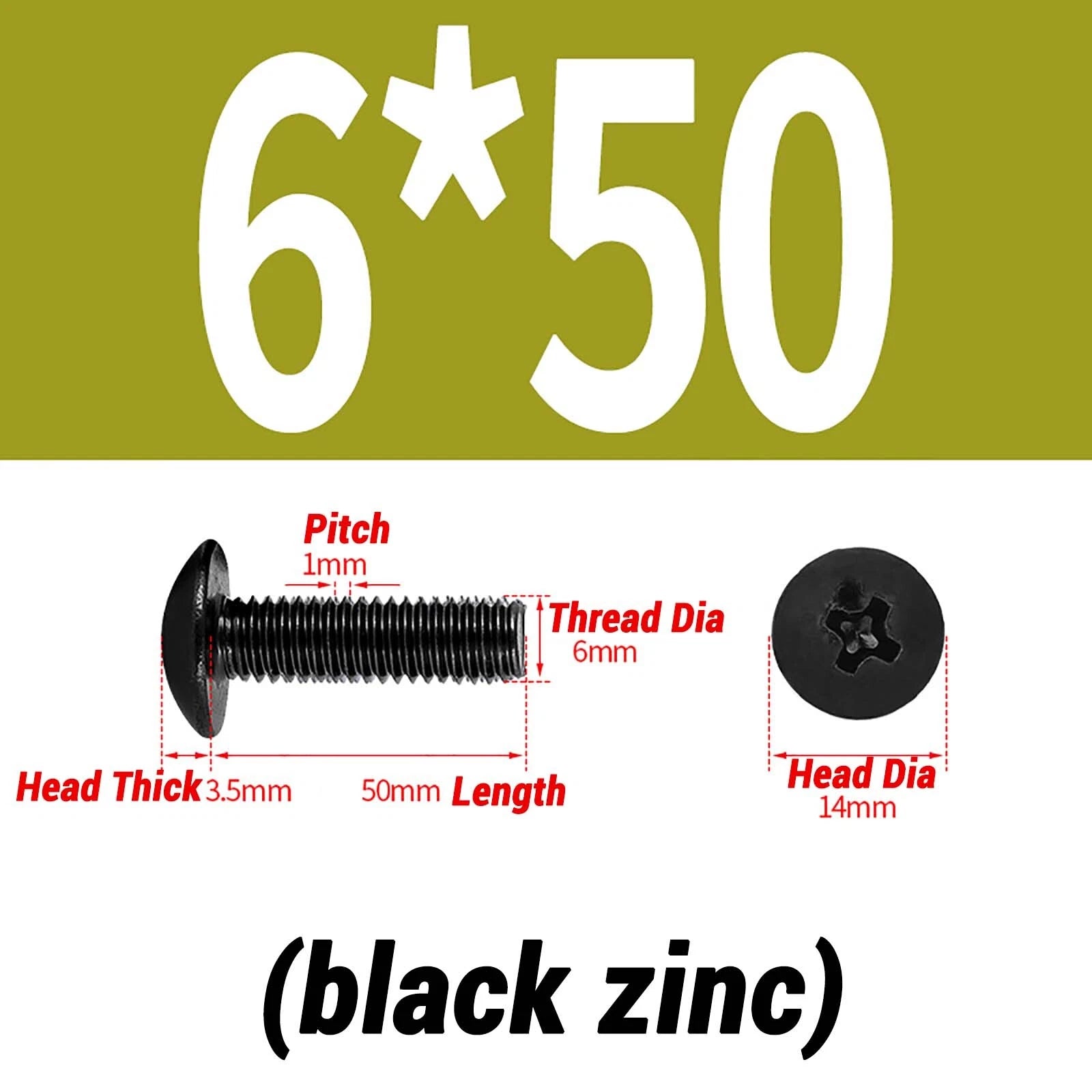 M2–M6 Pan Head Self‑Tapping Sheet Metal Screws – Black Oxide Carbon Steel