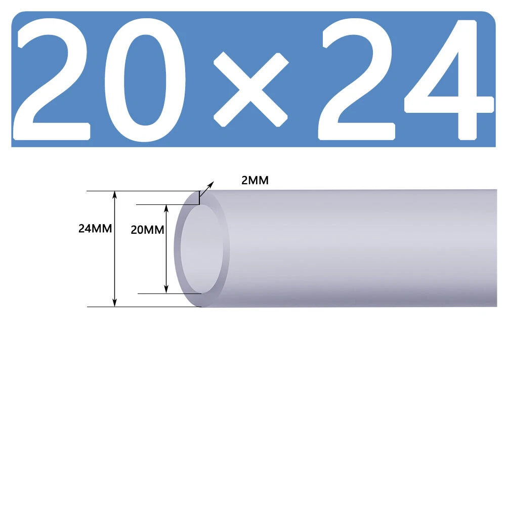 Silicone Vacuum Hose Pipe — White Rubber Tube for Water, Air & Coolant | ID 2mm–38mm