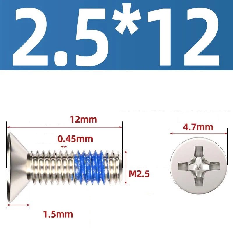 M1.2–M6 Phillips Flat Head Machine Screws | Carbon Steel | Black & Nickel Plated - HomeDIYer