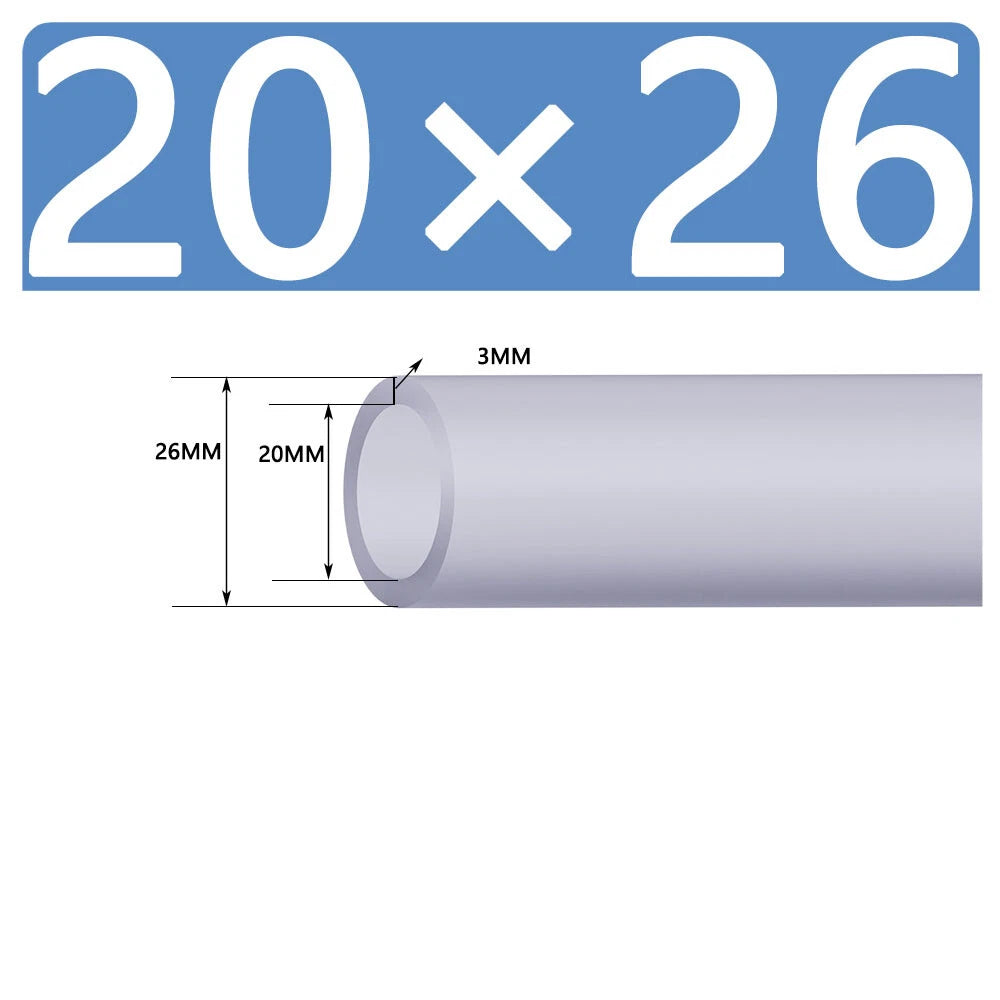 Silicone Vacuum Hose Pipe — White Rubber Tube for Water, Air & Coolant | ID 2mm–38mm