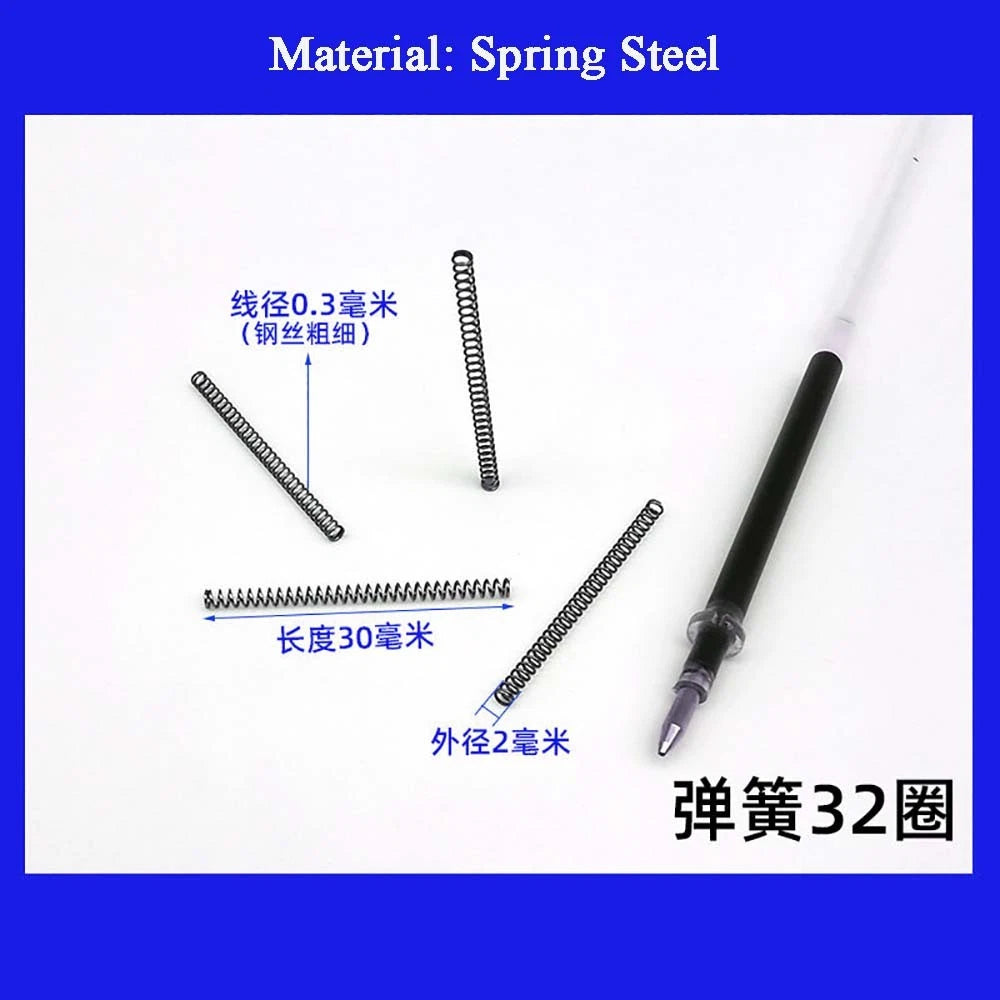 Spring Steel Small Compression Spring 0.2/0.3/0.4mm Wire Diameter 3-50mm Length