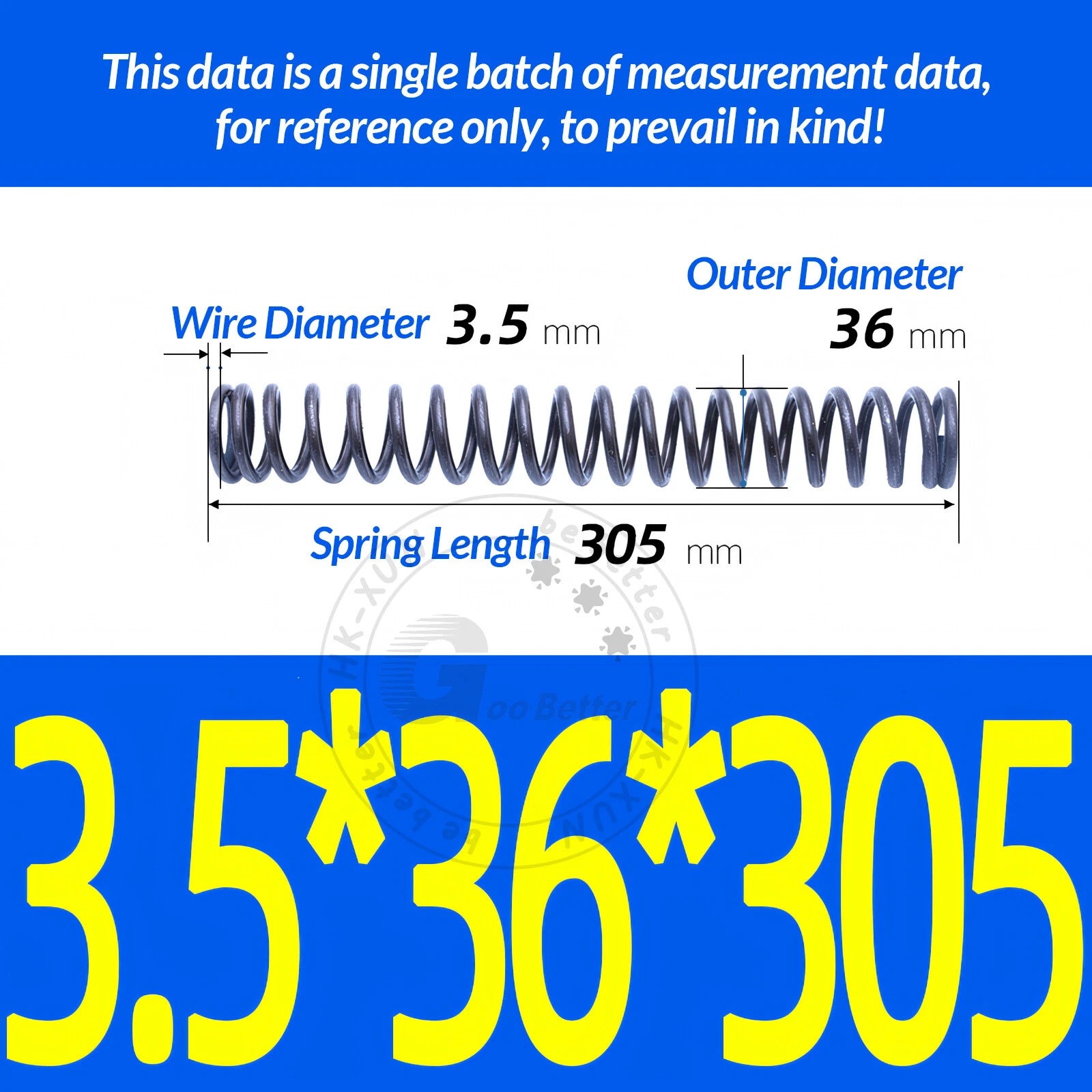 Length 305mm Compression Spring Pressure Springs OD 3-60mm Wire Dia 0.3mm-6.0mm