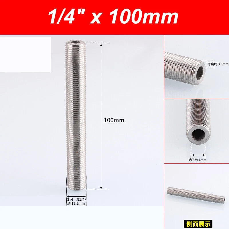 A2 Stainless Steel Male Threaded Rod Connector Stud — Pipe Fitting Bar