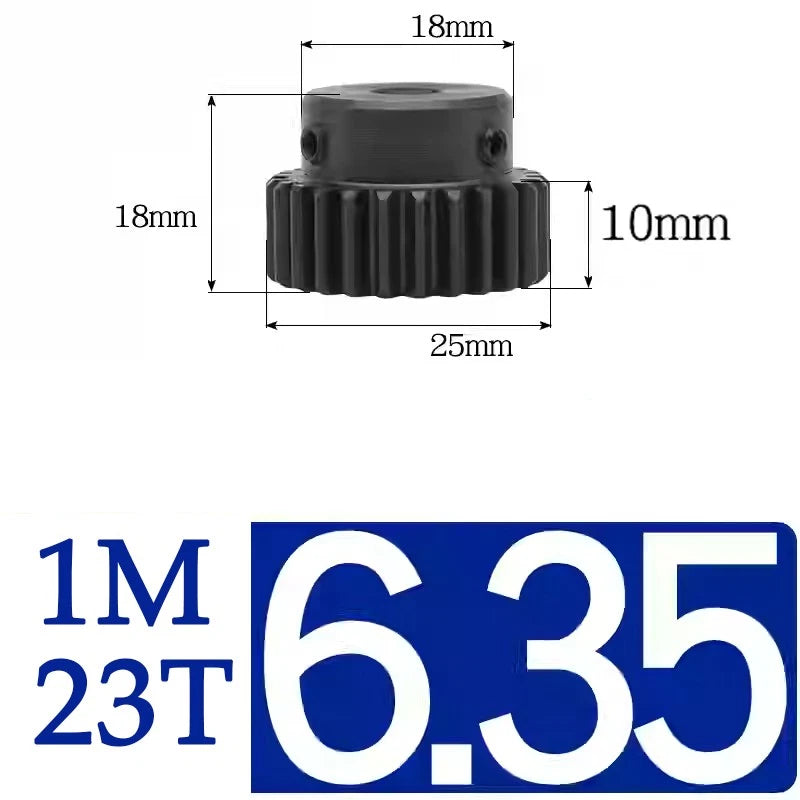 Spur Gears 1 Mod Transmission Gear With Step 45# Steel Pinion Motor Gear 10T~29T