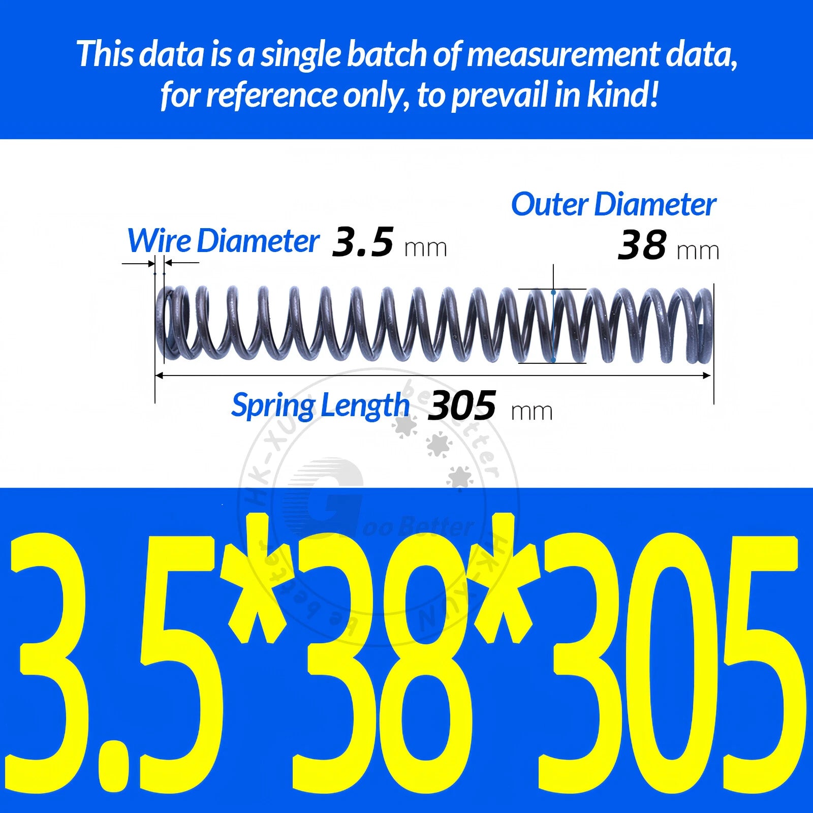 Length 305mm Compression Spring Pressure Springs OD 3-60mm Wire Dia 0.3mm-6.0mm