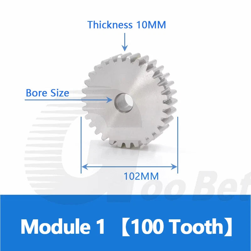 Spur Gear Stainless Steel Module 1 1.5 2 Motor Pinion 12 to 100 Tooth Flat Gear