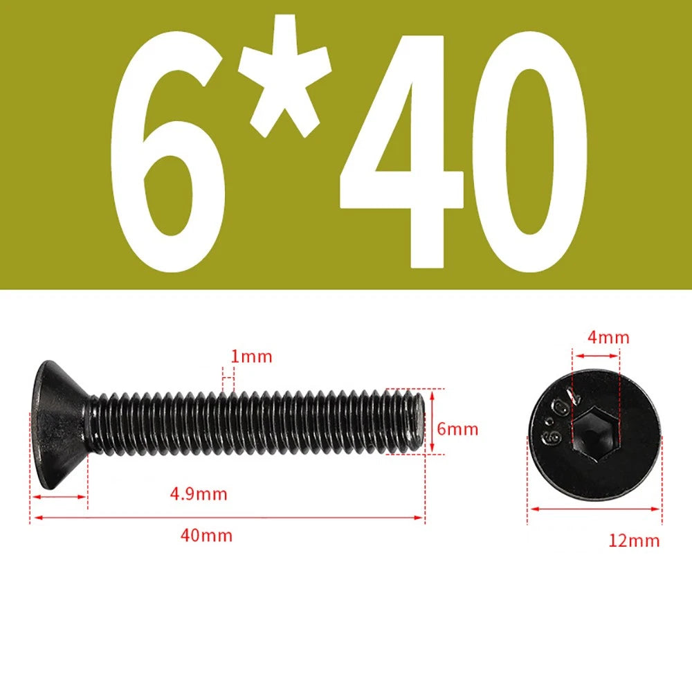 M2-M6 Countersunk Socket Head Cap Screws – Grade 10.9 Alloy Steel