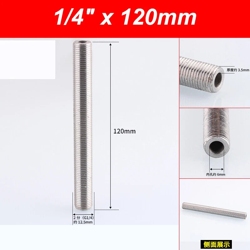 A2 Stainless Steel Male Threaded Rod Connector Stud — Pipe Fitting Bar