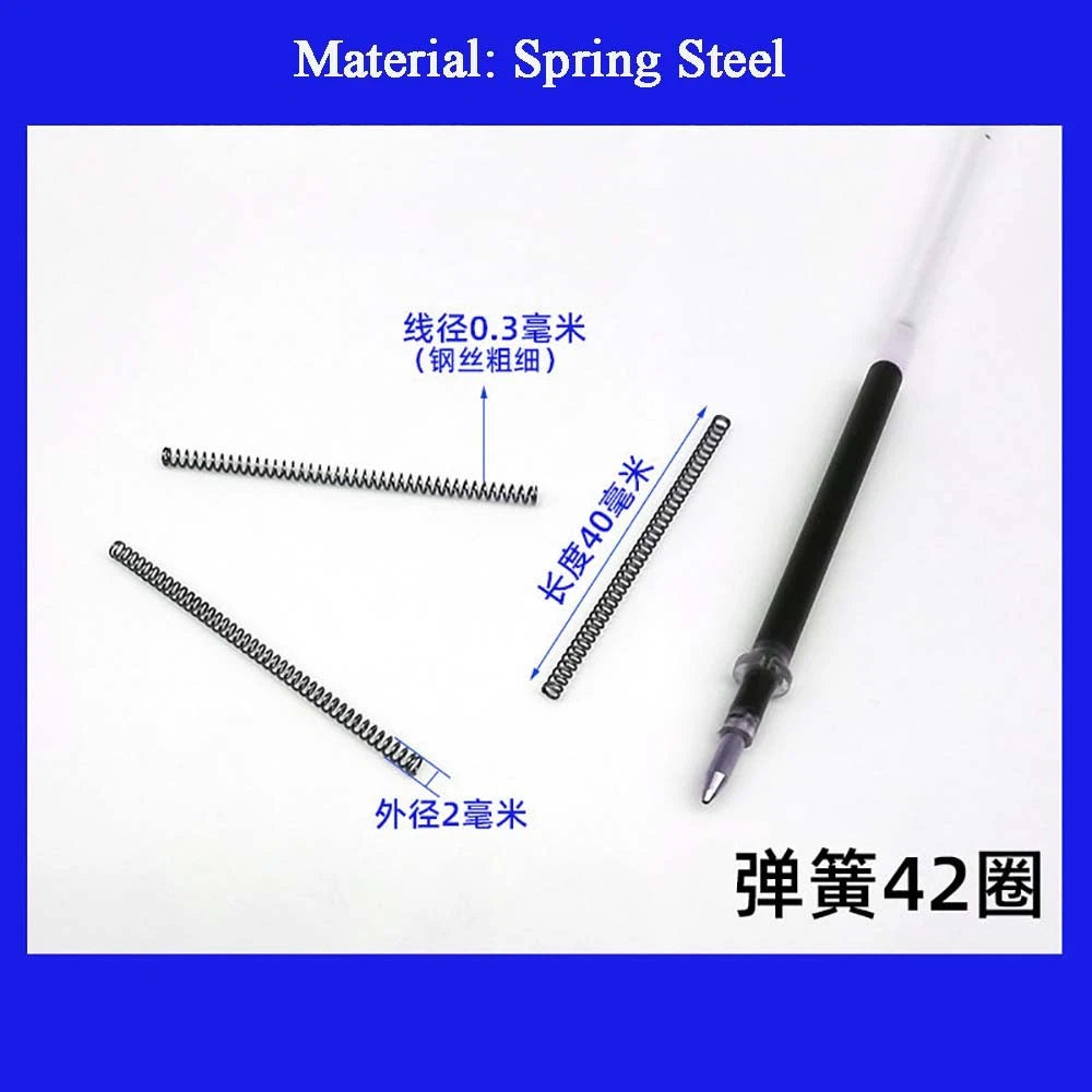Spring Steel Small Compression Spring 0.2/0.3/0.4mm Wire Diameter 3-50mm Length