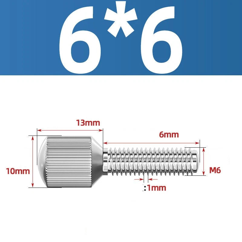 Knurled Thumb Screws – 304 Stainless Steel Small Head Thumbscrew Bolts M2–M8