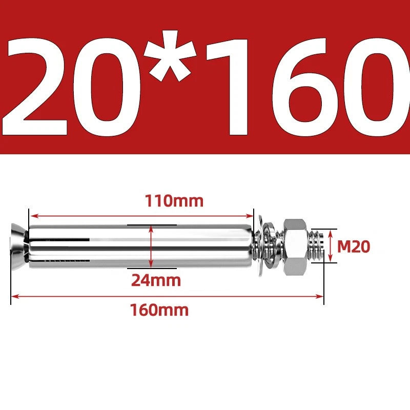 M6-M20 Stainless Steel Concrete Expansion Anchor Bolts – Extra Long