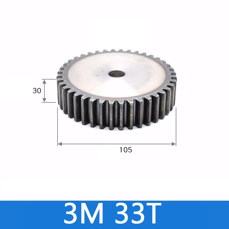 Spur Gears Pinion Gear 1.5/2.5/3/4/5 Mod Transmission Gears 45# Steel Flat Gears