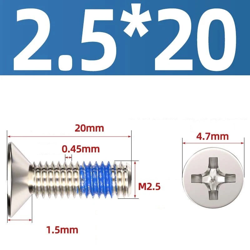 M1.2–M6 Phillips Flat Head Machine Screws | Carbon Steel | Black & Nickel Plated