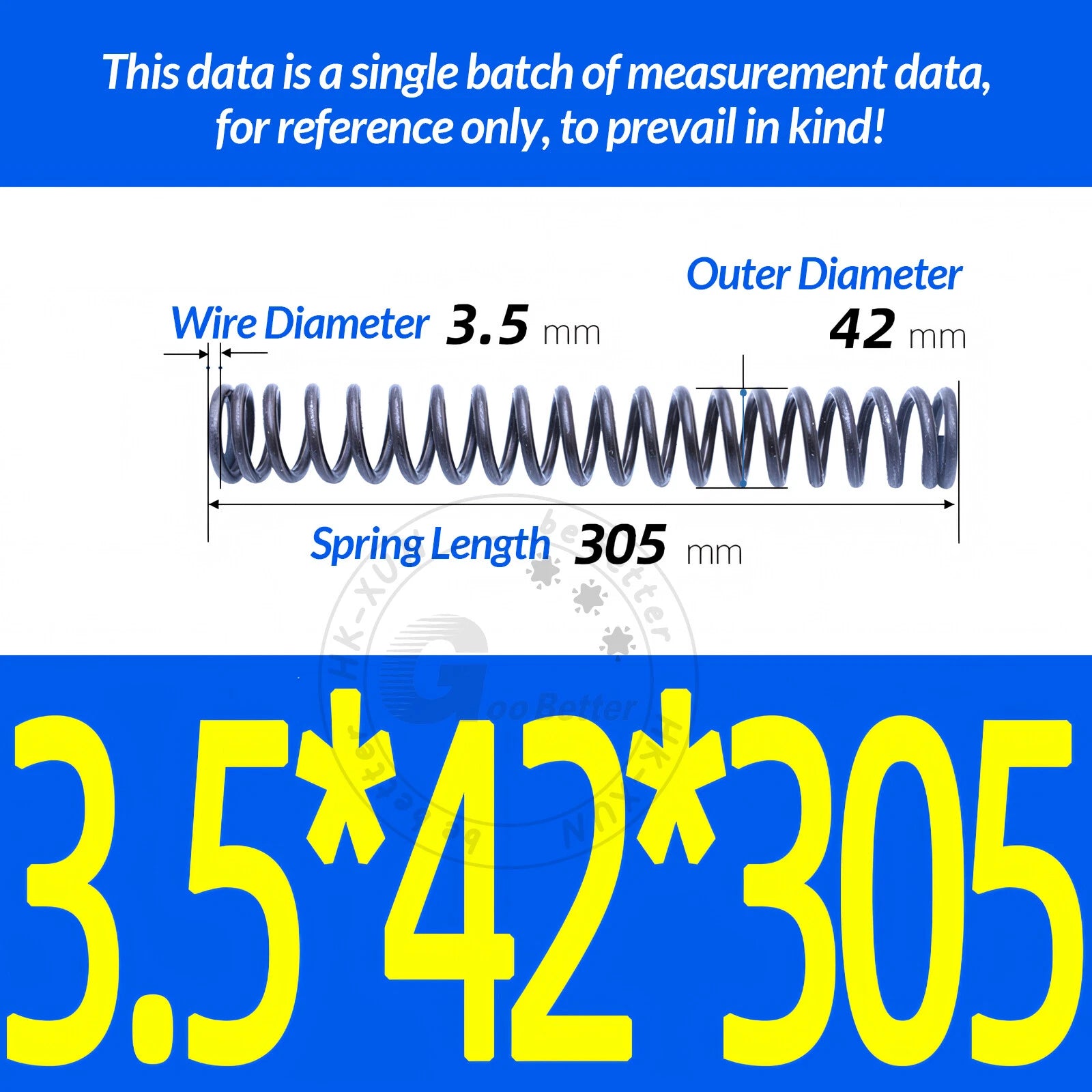 Length 305mm Compression Spring Pressure Springs OD 3-60mm Wire Dia 0.3mm-6.0mm