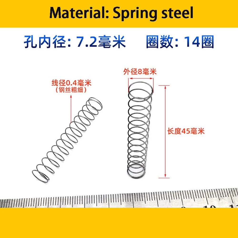 Spring Steel Small Compression Spring 0.2/0.3/0.4mm Wire Diameter 3-50mm Length