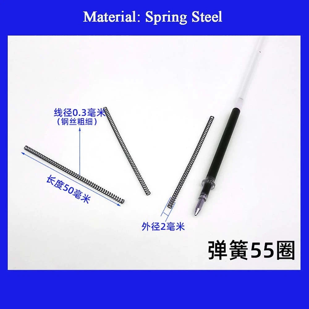 Spring Steel Small Compression Spring 0.2/0.3/0.4mm Wire Diameter 3-50mm Length