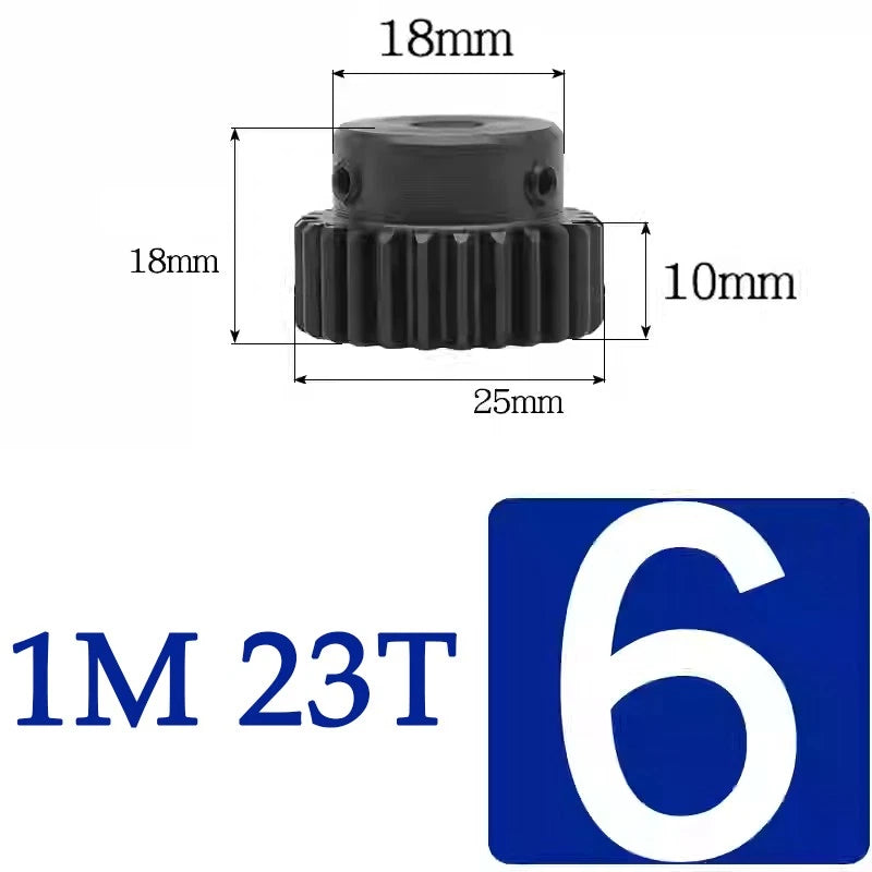 Spur Gears 1 Mod Transmission Gear With Step 45# Steel Pinion Motor Gear 10T~29T