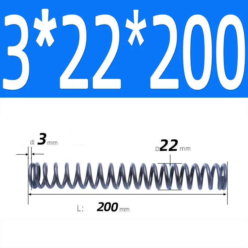 200mm Length Stainless Steel Compression Spring 2 - 4mm Pressure/ Coil Springs