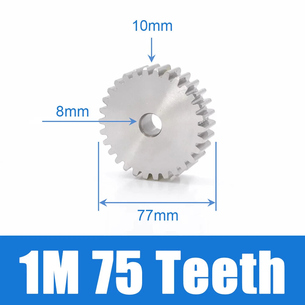 1/1.5/2 Mod 12~120 Teeth, Flat Gear Cylindrical Gear, Spur Gears Stainless Steel