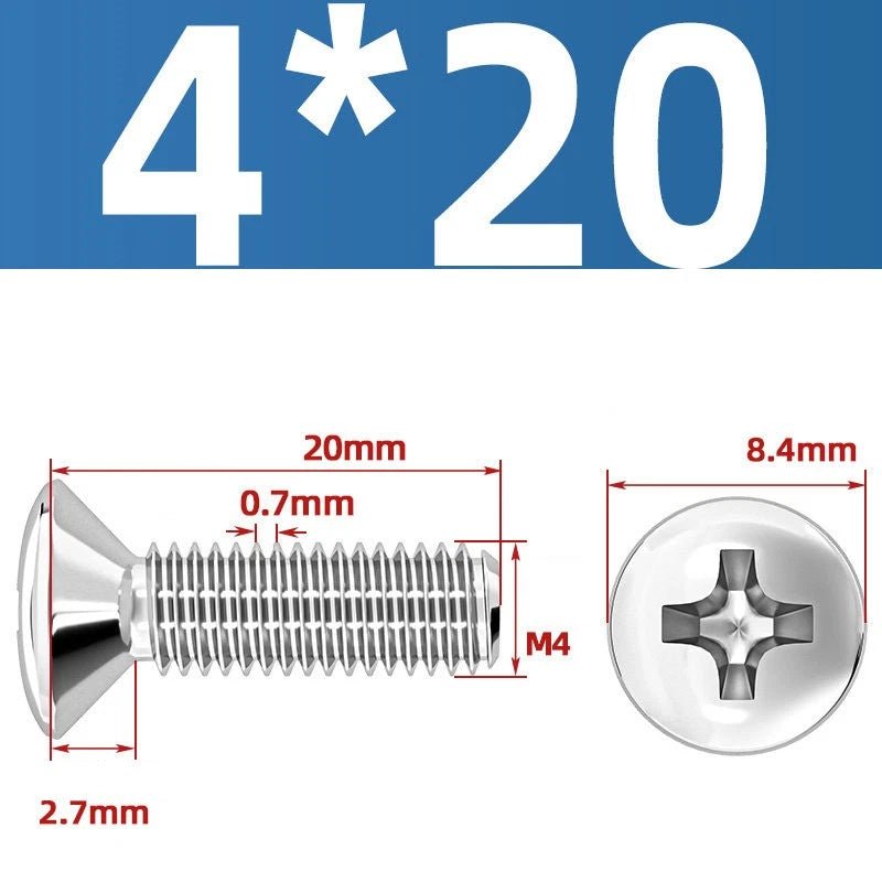 Phillips Oval Head Machine Screws Stainless Steel — M1.6 to M10, All Sizes - HomeDIYer